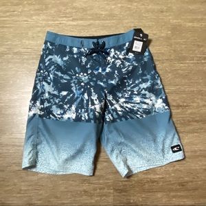 O’Neil Boys Blue Pattern Swim Shorts